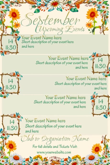 Copy of September Calendar | PosterMyWall