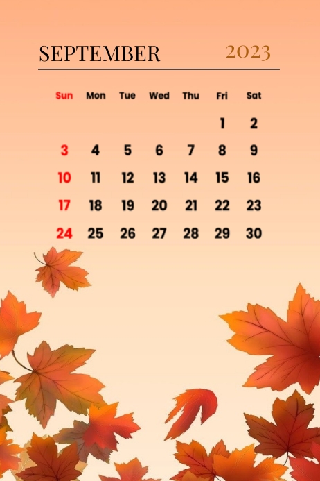 September calendar poster Template | PosterMyWall