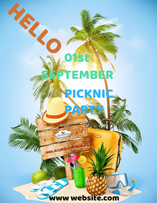 September event design Flyer (US Letter) template