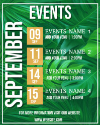 September events flyer Instagram Portrait template