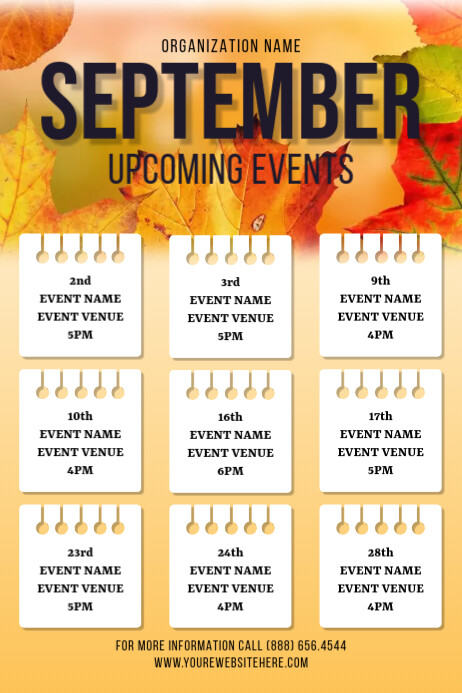 Copy of September Fall Upcoming Event Flyer | PosterMyWall