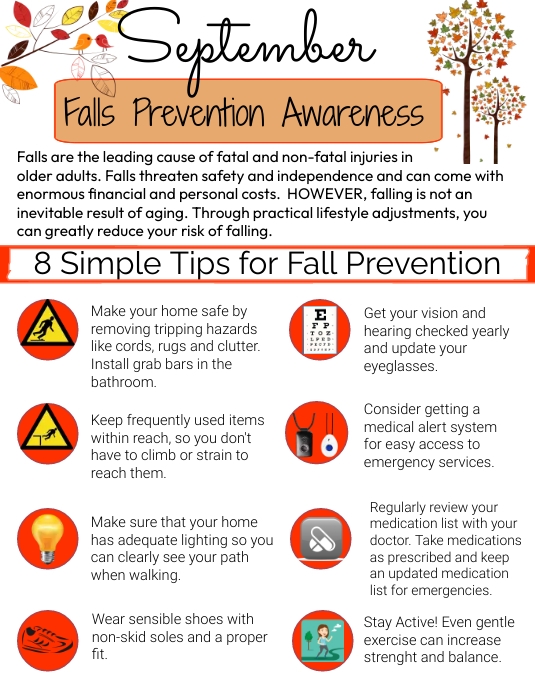 September falls prevention awareness flyer ne Template | PosterMyWall