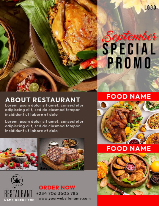 September Menu Poster Template | PosterMyWall