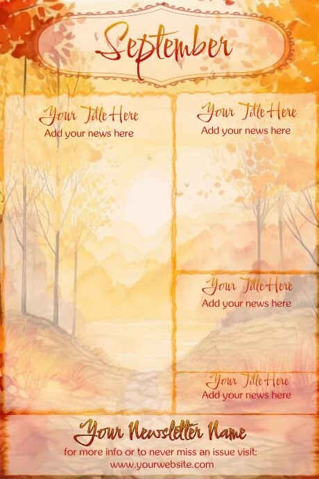 September Newsletter Examples Modèle September Newsletter by Paula | PosterMyWall
