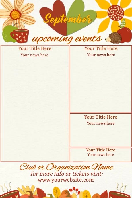 September Newsletter Examples September Newsletter by Paula Template | PosterMyWall