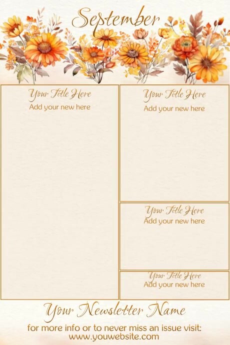September Newsletter Examples September Newsletter by Paula Template | PosterMyWall