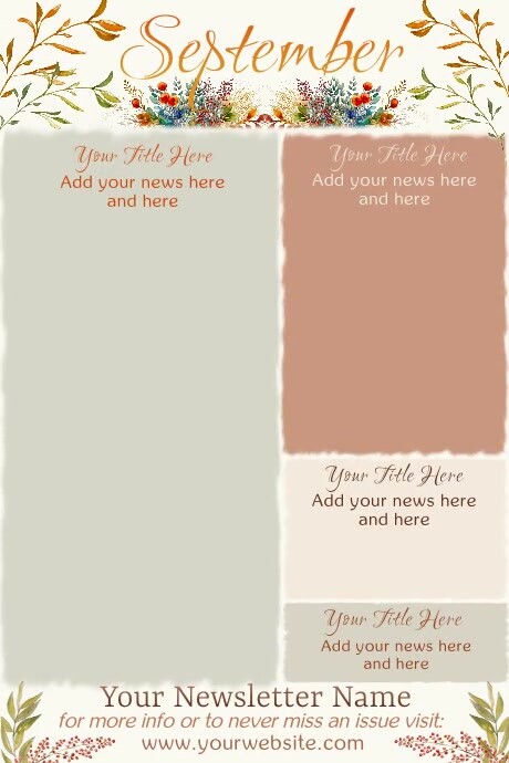 September Newsletter Examples September Newsletter by Paula Template | PosterMyWall