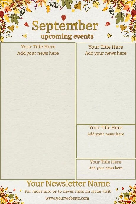 September Newsletter Examples September Newsletter by Paula Template | PosterMyWall