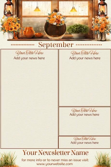 September Newsletter Examples September Newsletter by Paula Template | PosterMyWall