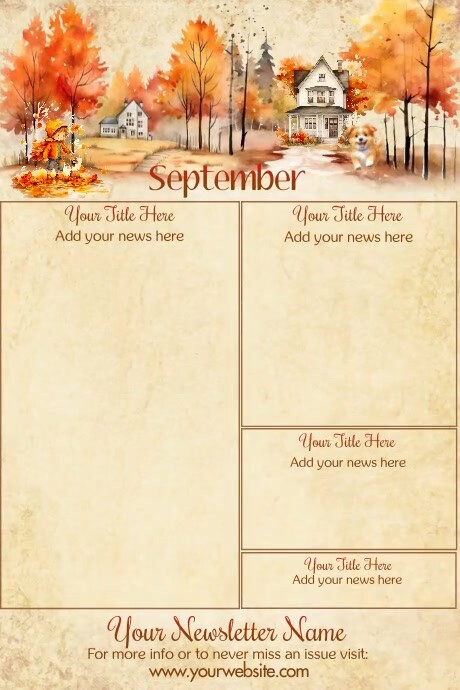 September Newsletter Examples September Newsletter by Paula Template | PosterMyWall