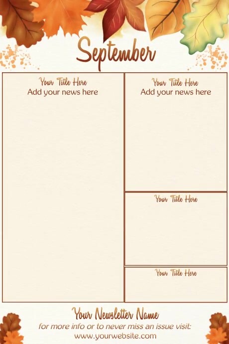 September Newsletter Examples September Newsletter by Paula Template | PosterMyWall