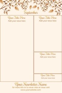 White Newsletter Template 海报