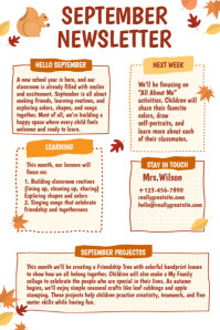 september newsletter Poster template