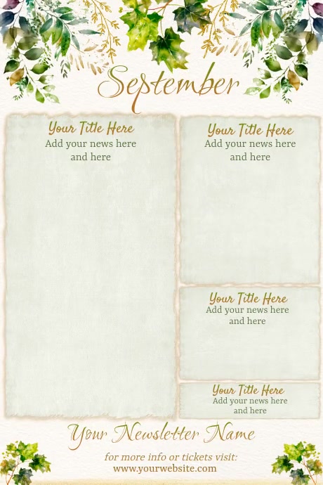 September Newsletter Examples September Newsletter Template | PosterMyWall