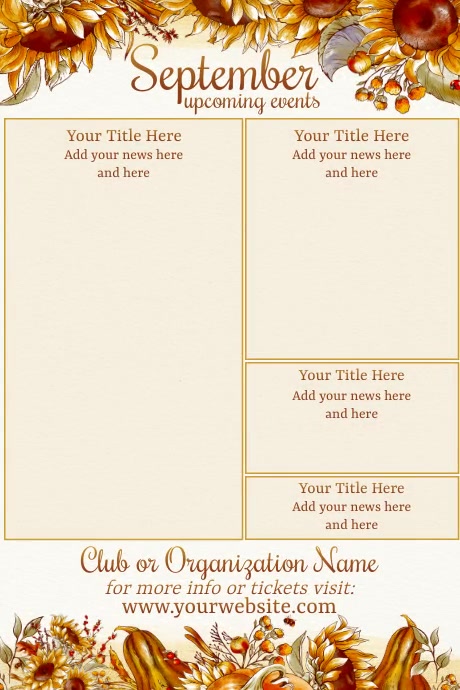 September Newsletter Examples September Newsletter by Paula Template | PosterMyWall