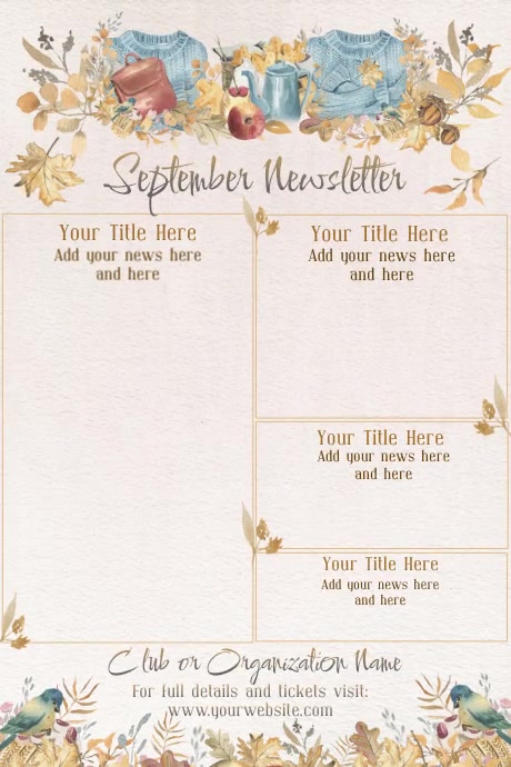 September Newsletter Examples September Newsletter Template | PosterMyWall