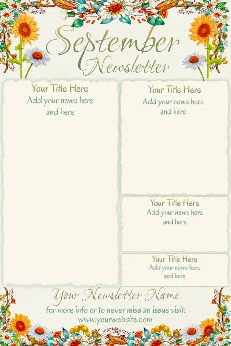 September Newsletter Examples September Newsletter Template | PosterMyWall