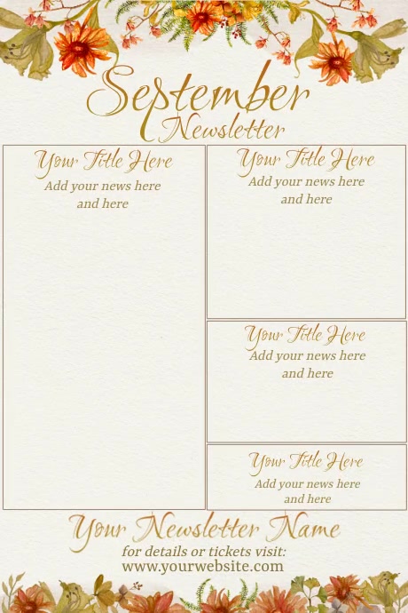 September Newsletter by Paula Poster template