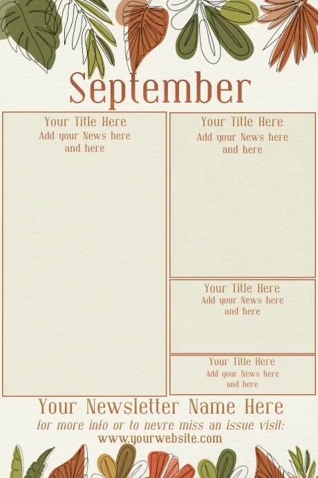 September Newsletter Examples September Newsletter by Paula Template | PosterMyWall