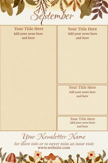 September Newsletter Examples September Newsletter Template | PosterMyWall