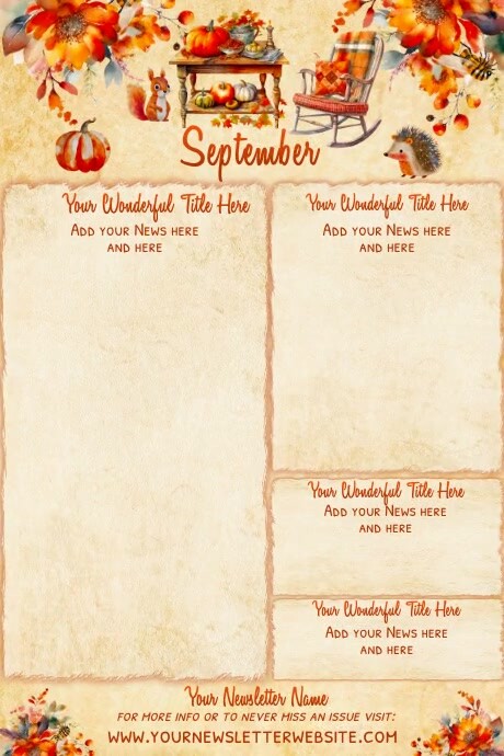 September Newsletter Examples September Newsletter by Paula Template | PosterMyWall