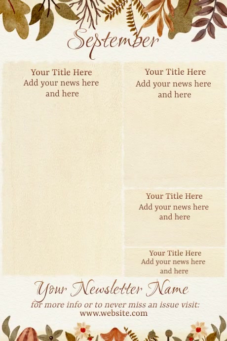 September Newsletter Examples Plantilla de September Newsletter | PosterMyWall