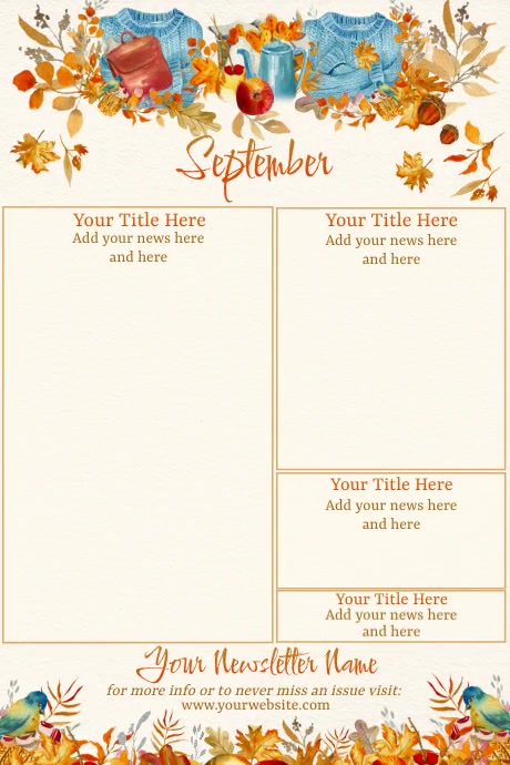 September Newsletter Examples September Newsletter by Paula Template | PosterMyWall