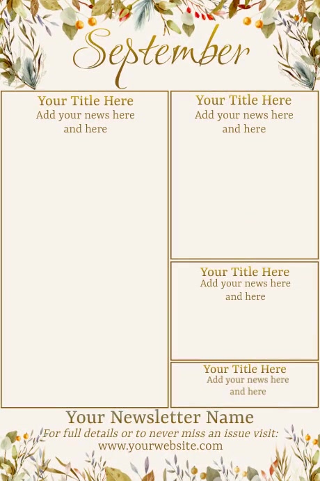 September Newsletter Examples September Newsletter by Paula Template | PosterMyWall