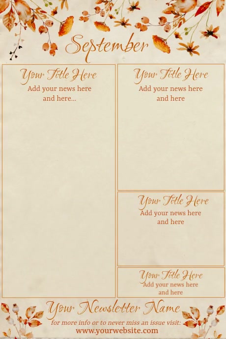 September Newsletter Examples September Newsletter Template | PosterMyWall