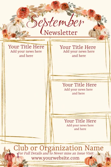 September Newsletter Examples September Newsletter Template | PosterMyWall