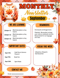 September Newsletter Examples March Newsletter Template, | PosterMyWall