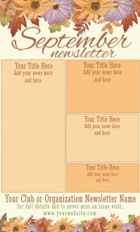 Orange Custom Branded Newsletter Page Template | PosterMyWall