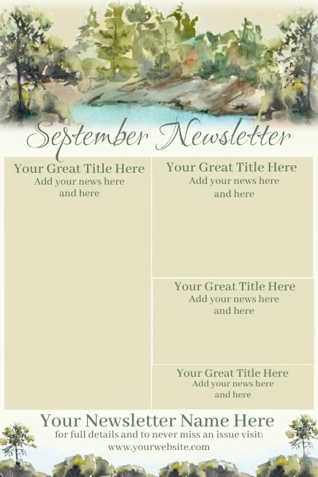 September Newsletter Examples September Newsletter by Paula Template | PosterMyWall