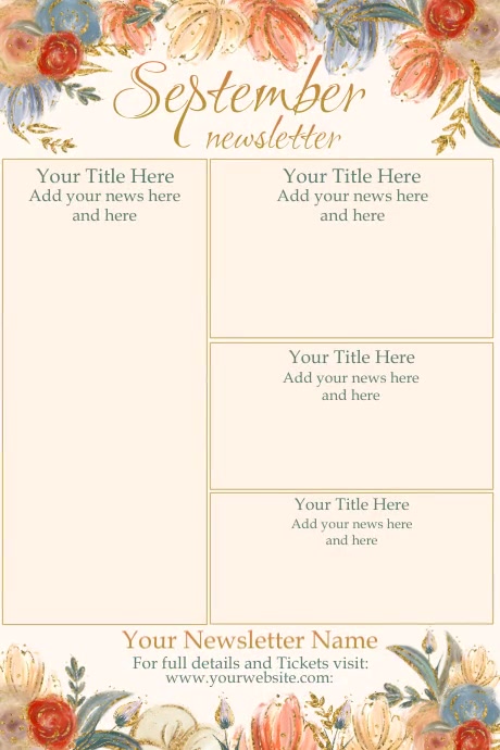 September Newsletter Examples Modèle September Newsletter Affiches | PosterMyWall