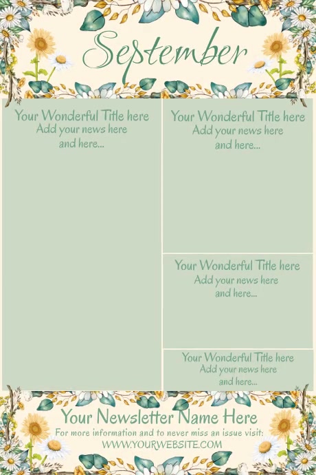 September Newsletter Examples September Newsletter by Paula Template | PosterMyWall