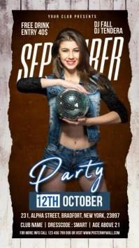 September Party Historia de Instagram template