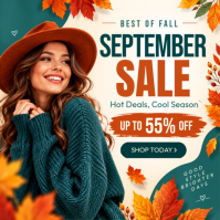 白色 Fall Sale Iphosti le-Instagram Template