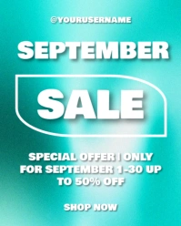 September Sale Instagram Portrait template