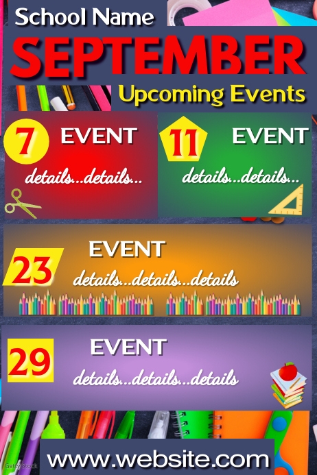 September School Planner (1) Poster template