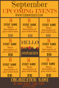 September Upcoming Events Template | PosterMyWall