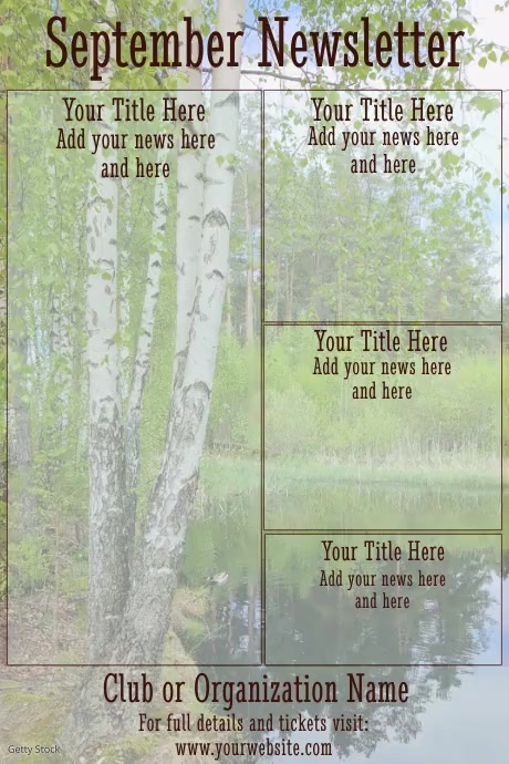 September Newsletter by Paula Poster template