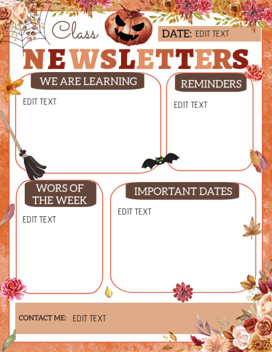 septemeber newsletter template Folheto (US Letter)