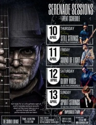 Serenade Sessions Event Schedule Рекламная листовка (US Letter) template