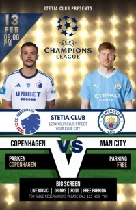 champions league, copenhagen vs man city Tabloid template