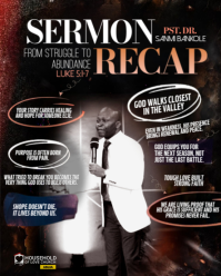 Zwart Sermon Recap Instagram Portrait Template