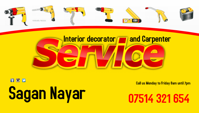 Service Business card Template | PosterMyWall