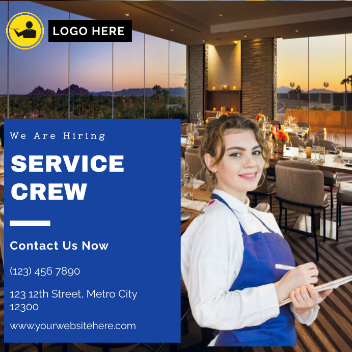 Service Crew Template | PosterMyWall