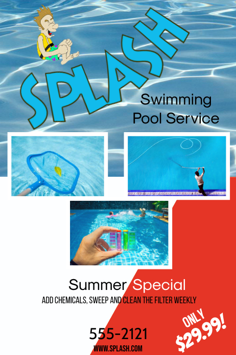 POOL SERVICE Template | PosterMyWall