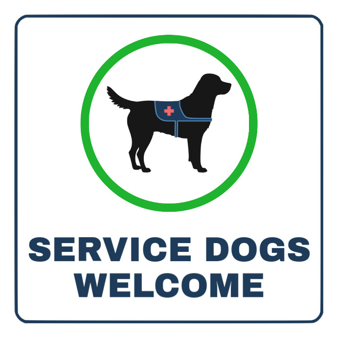 Service dogs welcome Guide dogs allowed service animals for disabled ...