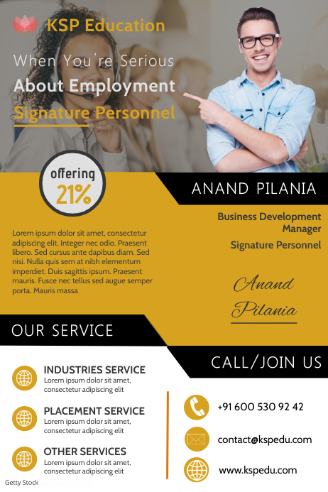 Service/Product Offerings Social Advertisement Flyer Template ...